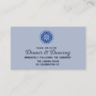 Cartão De Informações Recepção de Casamento Mandala de Corte de Papel Az