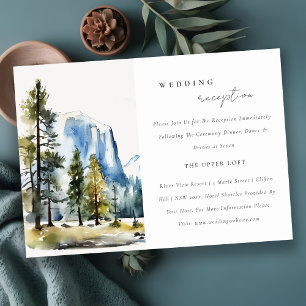Cartão De Informações Recepção de Casamento Minimal no Parque Nacional d