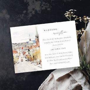 Cartão De Informações Recepção de casamento Montpelier City Scape Vermon