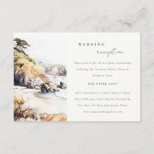 Cartão De Informações Recepção de Casamento na Paisagem de Big Sur, Cali