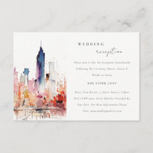 Cartão De Informações Recepção de Casamento Paisagem Chicago Illinois