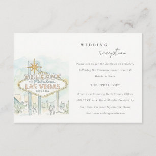 Cartão De Informações Recepção de Casamento Paisagem Las Vegas Nevada