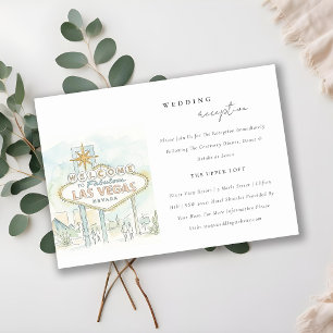 Cartão De Informações Recepção de Casamento Paisagem Las Vegas Nevada