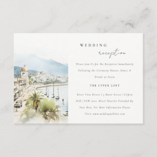 Cartão De Informações Recepção de Casamento Paisagem Santa Marta Colômbi