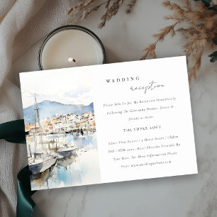 Cartão De Informações Recepção de Casamento Paisagem Ushuaia, Argentina