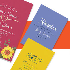 Cartão De Informações Recepção de casamento Retroativa Moderna