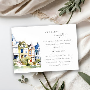 Cartão De Informações Recepção de Casamento San Francisco Painted Ladies