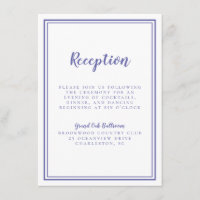 Recepção de Casamento Simples Azul Vinca