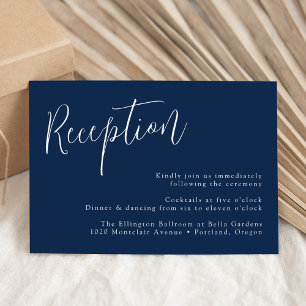 Cartão De Informações Recepção de Casamento Simples Roteiro Marinho