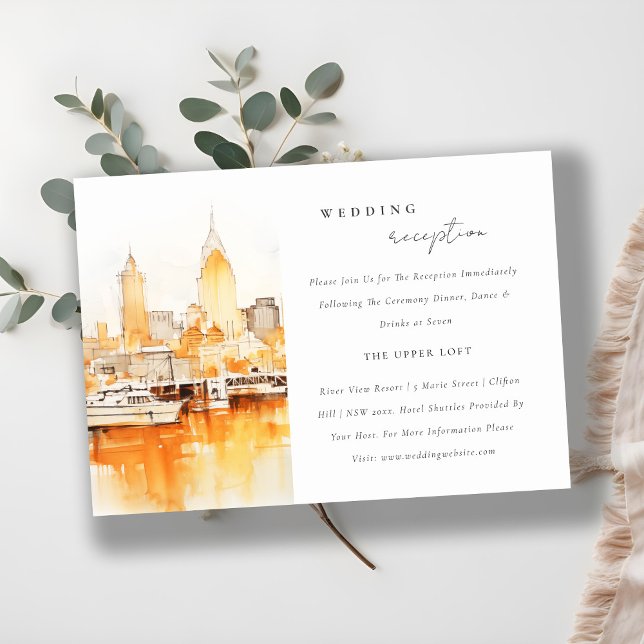 Cartão De Informações Recepção de casamento Skyline de Nashville (Criador carregado)