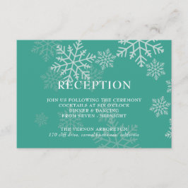 Cartão De Informações Recepção Elegante de Casamentos no inverno