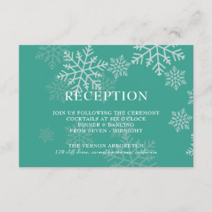 Cartão De Informações Recepção Elegante de Casamentos no inverno