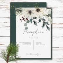 Recepção Floral de inverno em Berries Rustic