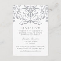 Recepção Glitter Prata Damasco Vintage