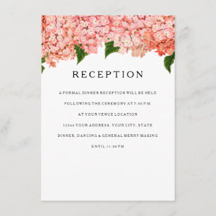 Cartão De Informações Recepção Hortênsia Vintage de Faixa Larga MODERNA
