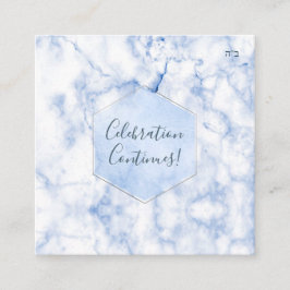 Cartão De Informações Recepção PixDezines Bar de Honeycomb Azul Mitzvah 