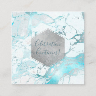 Cartão De Informações Recepção PixDezines Bar Mitzvah de Silver Honeycom