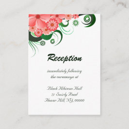 Cartão De Informações Receptáculo de Recepção de casamento de Hibiscus R