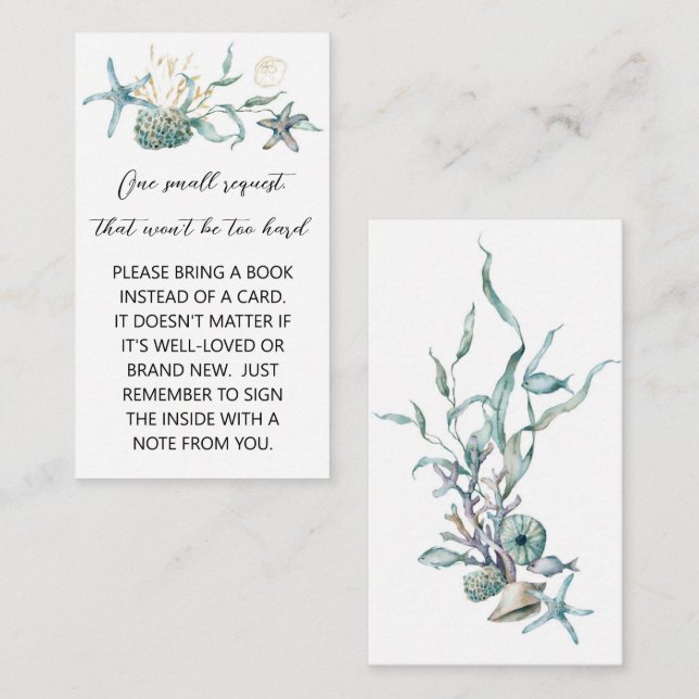 Cartão De Informações Receptáculo de solicitação de Chá de fraldas de ág (Frente/Verso)