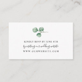 Cartão De Informações Receptáculo on-line RSVP de casamento Eucalyptus s