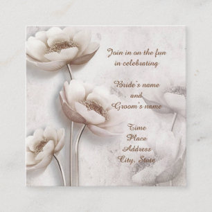 Cartão De Informações Recinto de Recepção de Flor de Lótus com Aparência