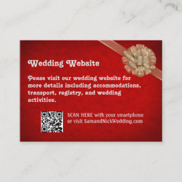 Cartão De Informações Red Wedding