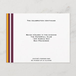 Cartão De Informações Redskins Futebol Bar MitzvahRecepção