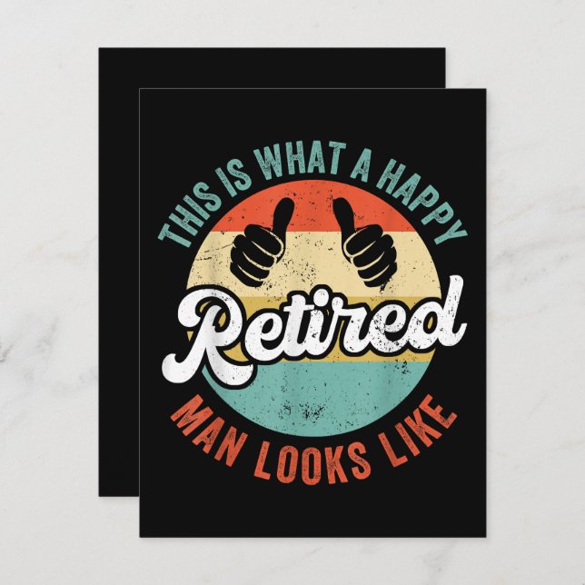 Cartão De Informações Reforma Engraçada do Homem (Frente/Verso)