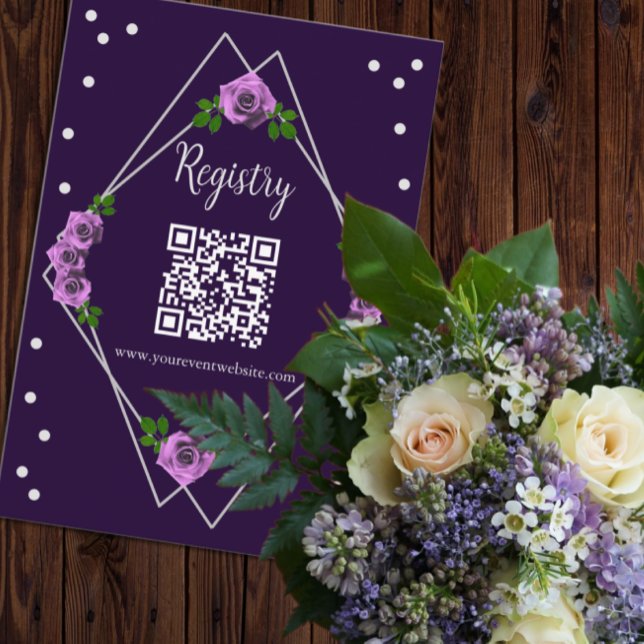 Cartão De Informações Registro 16 Geométrico do Purple Rosa Silver Sweet (Criador carregado)