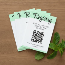 Registro de Casamento Código QR Mint to Be Chuveir