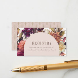 Cartão De Informações Registro de Casamento de Arco de Grinalda de Outon