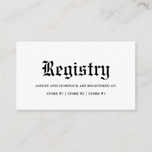 Cartão De Informações Registro de Casamento Rústico Antigo Inglês Celta 