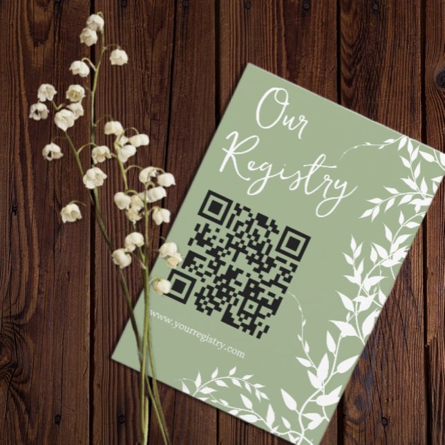 Cartão De Informações Registro de Chá de panela de Folhas Botânicas Verd (Criador carregado)