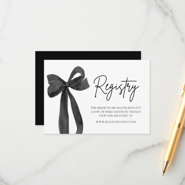 Cartão De Informações Registro de Chá de panela Negra Elegante (Frente/Verso In Situ)