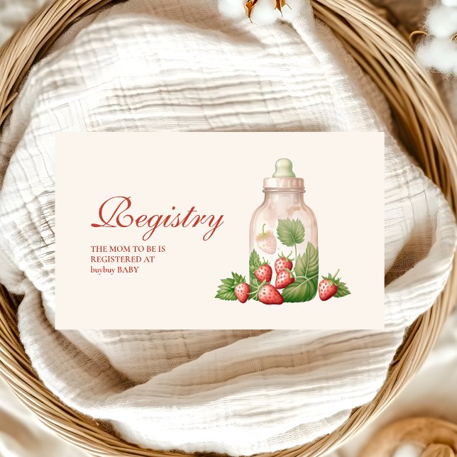 Cartão De Informações Registro de Chás de fraldas Berry Sweet (Criador carregado)