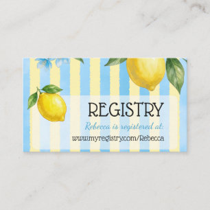 Cartão De Informações Registro de Chuveiro de Noiva Floral Blue Main Squ
