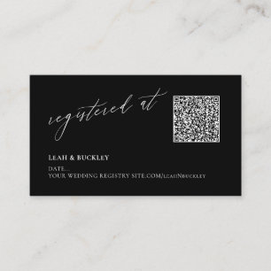 Cartão De Informações Registro de Evento Código QR ArtsApp Luxo Caligraf