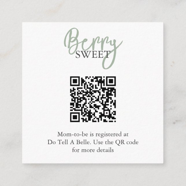 Cartão De Informações Registro de Morango (Verso)