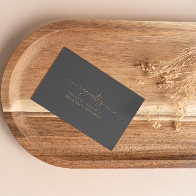 Cartão De Informações Registro de Presente Clássico de Casamento Clássic (Criador carregado)