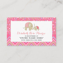 Registro de Presente de Bebê do Elefante e Chevron