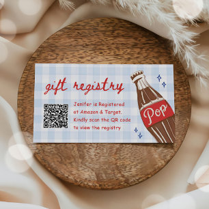 Cartão De Informações Registro de Presentes Código QR Refrigerante Está