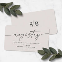 Registro de Presentes de Casamento Elegante Off-Wh
