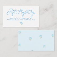 Registro de Presentes Floral Azul Caprichoso Minim