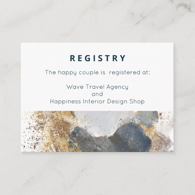 Cartão De Informações Registro de presentes ou casamento de boas intençõ (Frente)