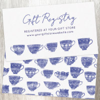 Registro de Presentes para Chá de Bebê Azul Vintag