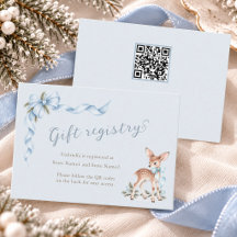 Registro de Presentes Qr Code Chá de Bebê Inverno 
