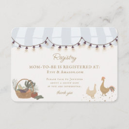 Cartão De Informações Registro de Produtos Frescos da Fazenda Blue Farme