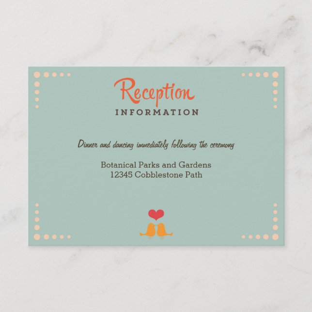 Cartão De Informações Registro de Vinilo Retroativo Laranja Céu Azul Ins (Frente)