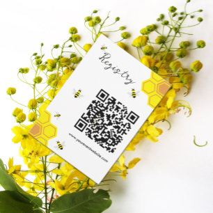 Cartão De Informações Registro do Chá de fraldas de abelhas