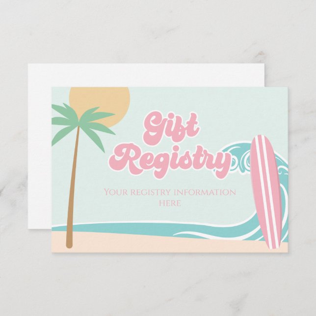 Cartão De Informações Registro do Chá de fraldas de Navegação do Bebê no (Frente/Verso)